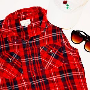 🍂 | Sleeveless Flannel Shirt